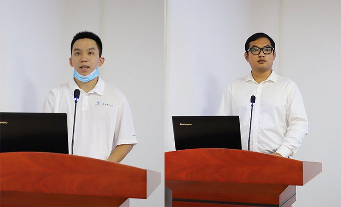 老员工代表讲话。。李立云 摄4.JPG